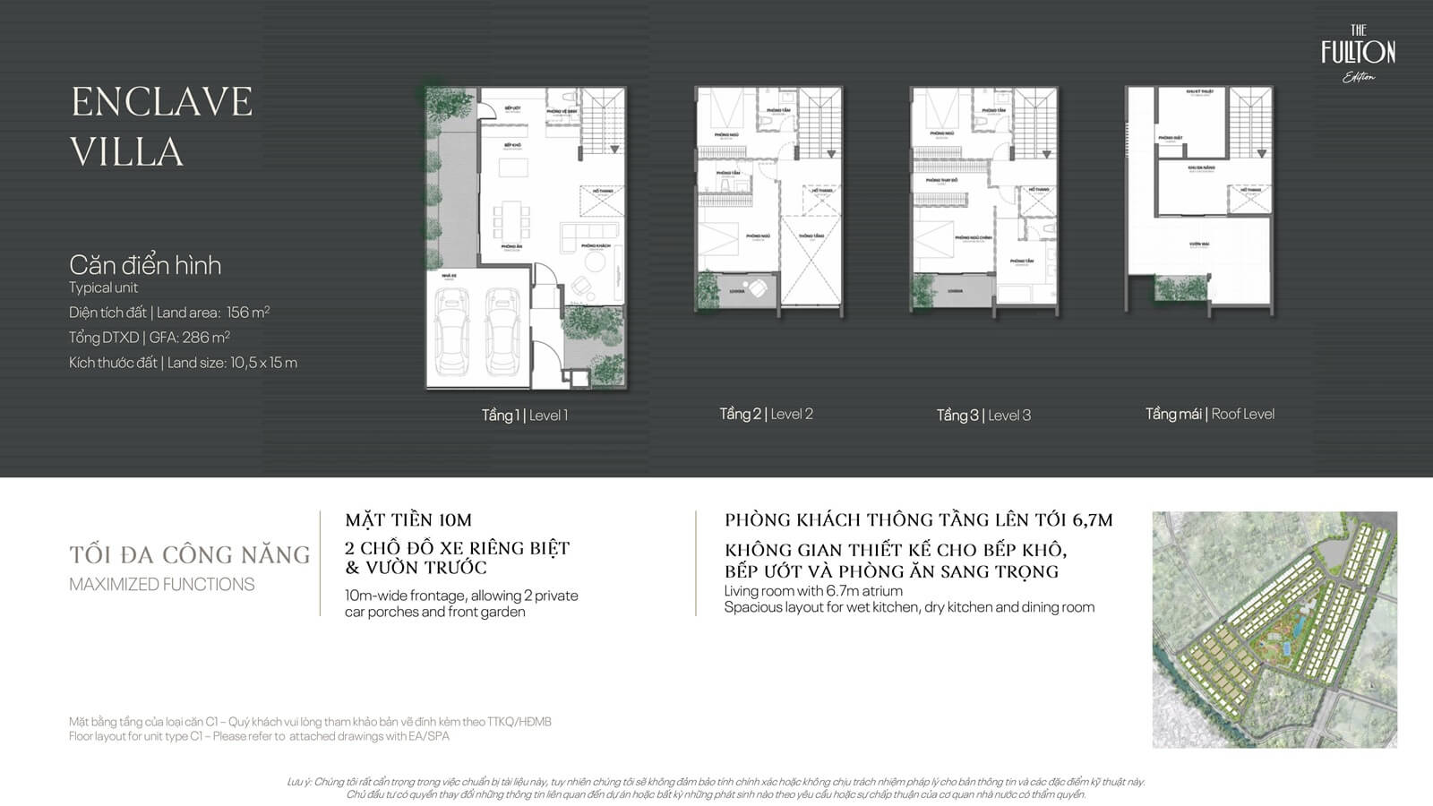 Mặt bằng Enclave Villa The Fullton Edition CapitaLand Hưng Yên