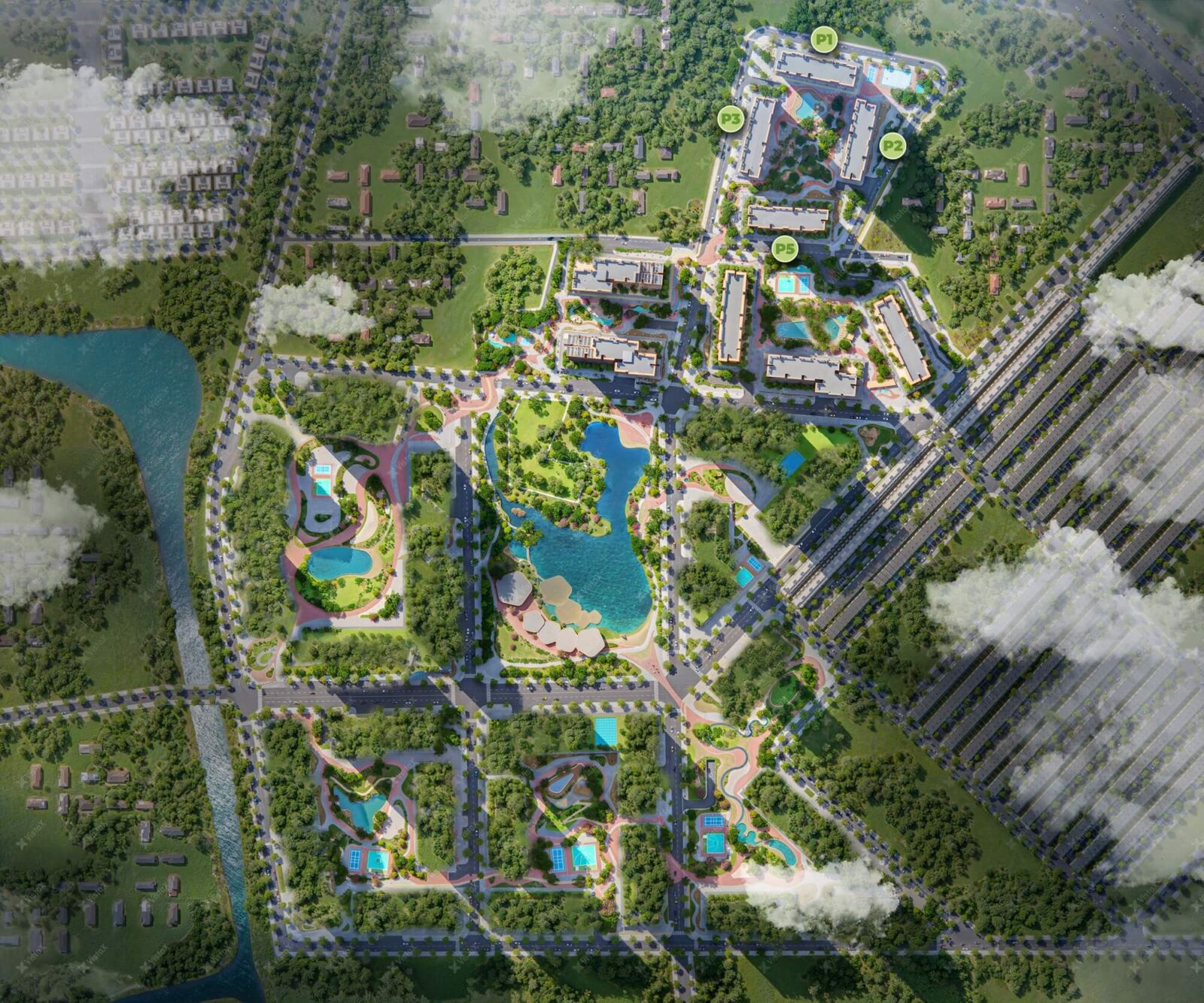mặt bằng dự án the parkland ocean park 2