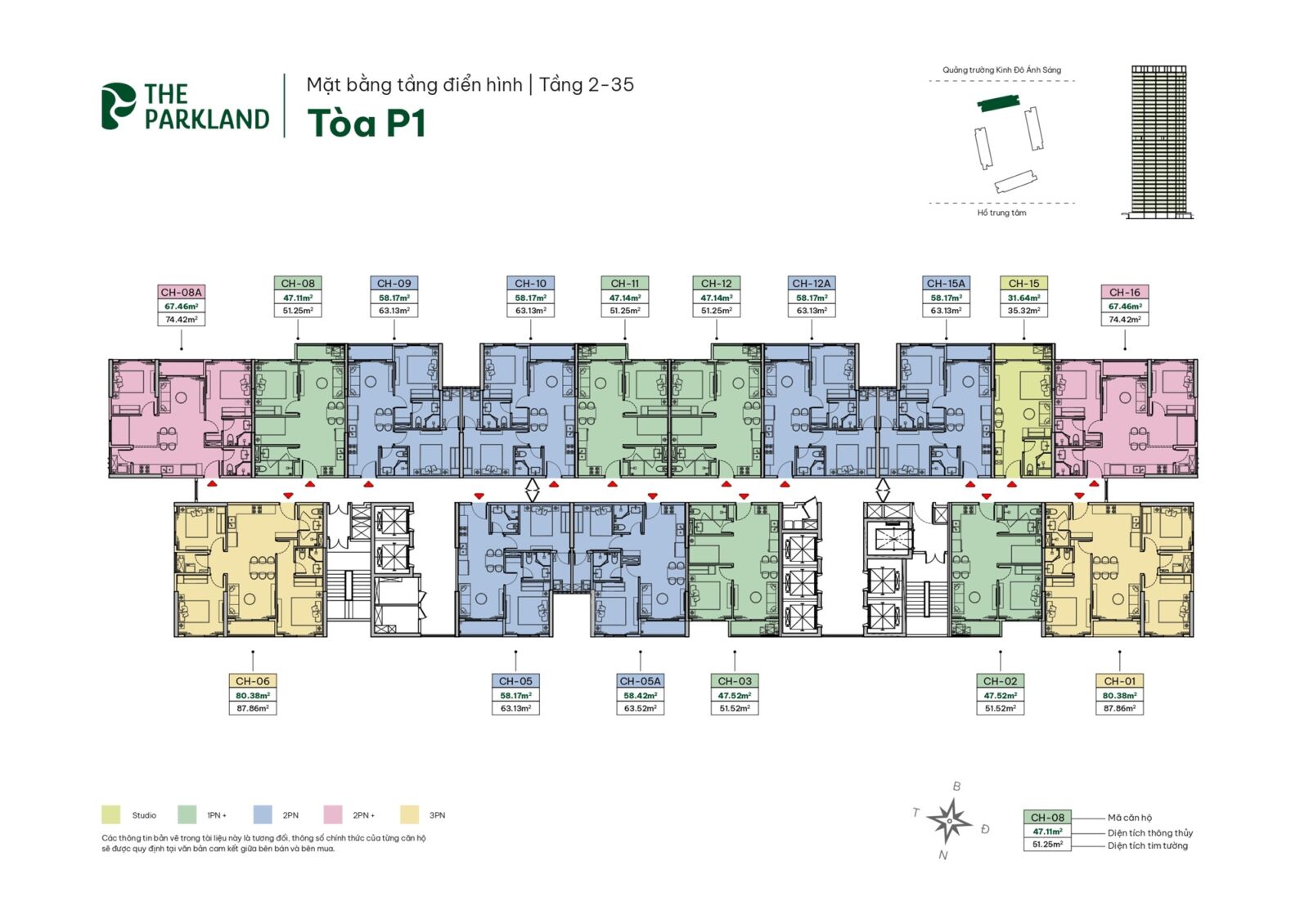 mặt bằng dự án the parkland ocean park 2