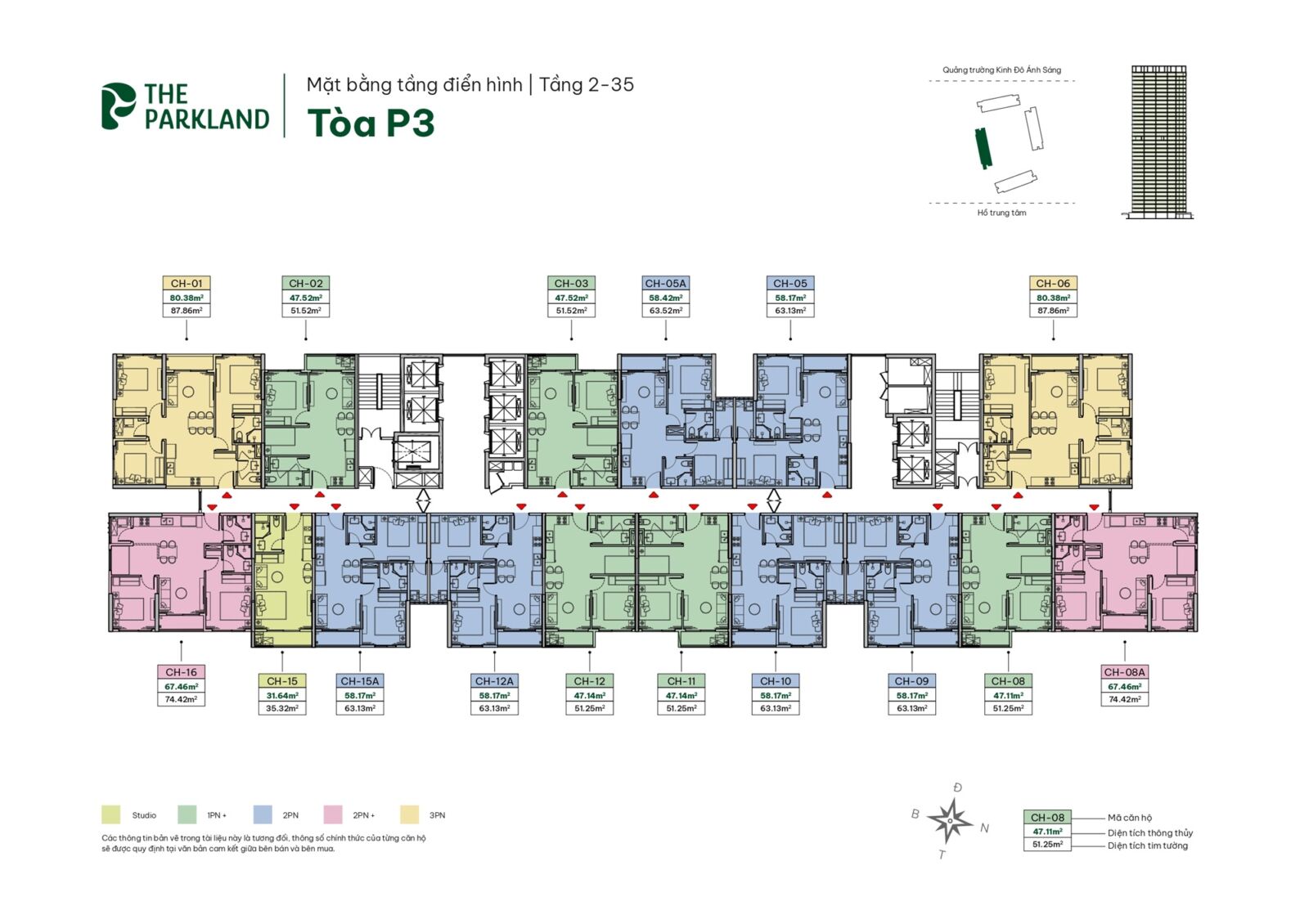 mặt bằng dự án the parkland ocean park 2