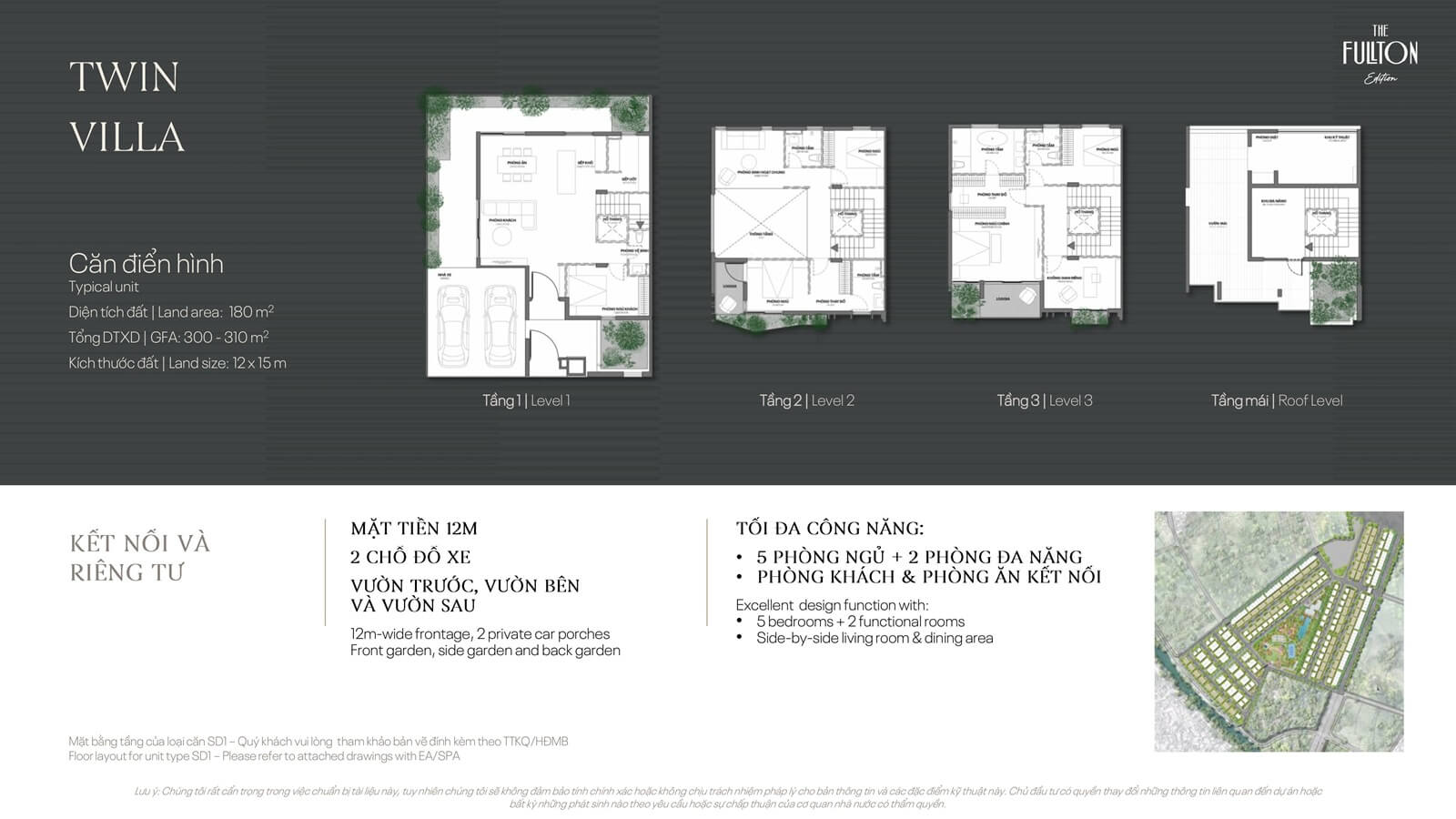 Mặt bằng Twin Villa The Fullton Edition CapitaLand Hưng Yên