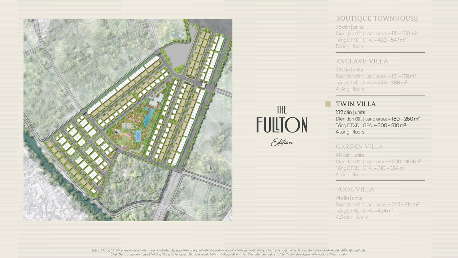 Vị trí Twin Villa The Fullton Edition CapitaLand Hưng Yên